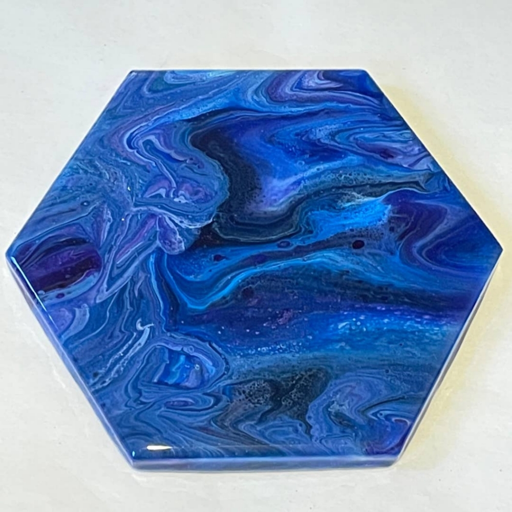 Blue Hexagon Coaster